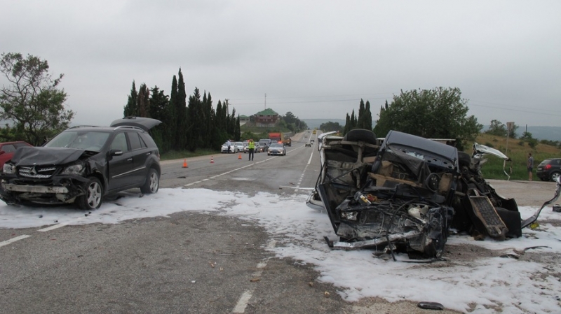 Ужасная авария на трассе "Ялта - Севастополь"2