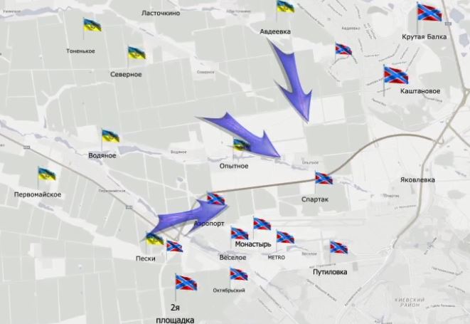 Видеообзор карты боевых действий в Новороссии за 21-22 марта