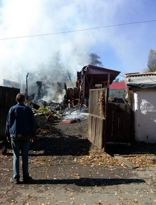 Сгоревший дом в н.п. Кировское