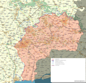 карта Донбасса от 30 марта
