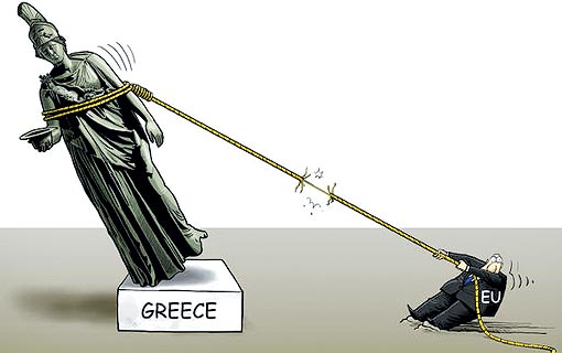 Карикатура Греции