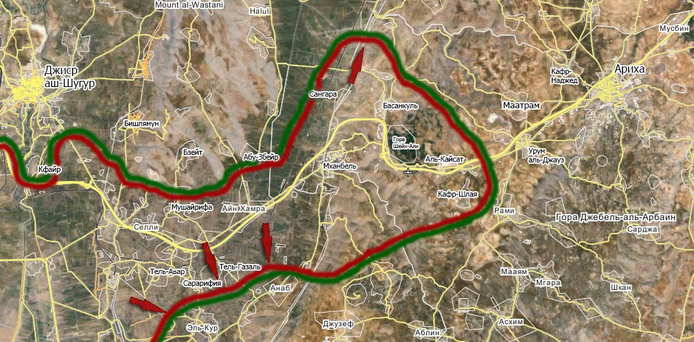 Сирийская армия расширила зону контроля на дороге Джиср аш-Шугур - Ариха