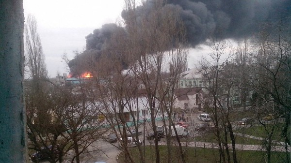 пожар на заводе в Днепропетровской обл в городе Новомосковске