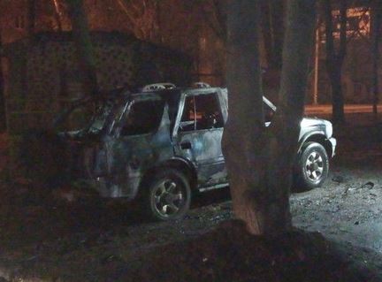 В Харькове взорвали джип АТО (видео, фото)