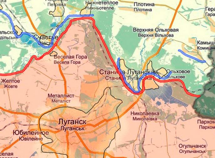 Карта боевых действий в Новороссии на 1 апреля (от warindonbass)