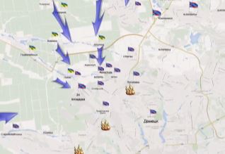 Видеообзор карты боевых действий в Новороссии за 27 января