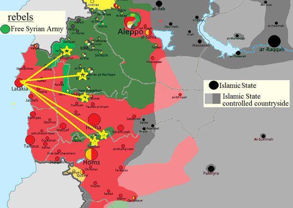 Карта точечных ударов российских ВВС по ИГИЛ
