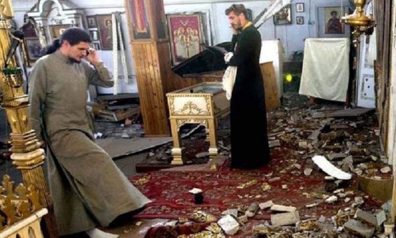 Украинские боевики взорвали православный храм
