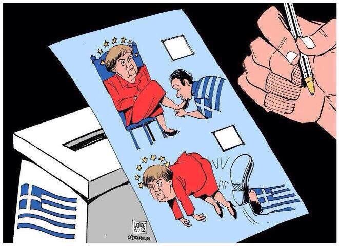 Карикатура на выборы в Греции