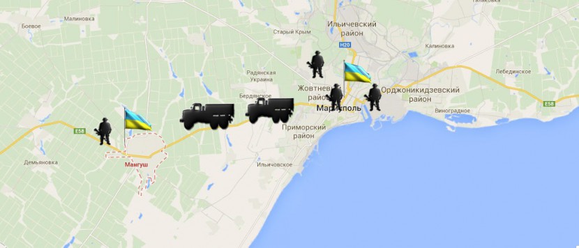 место дислокации украинских военных в зоне ато