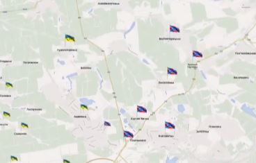 Видеообзор карты боевых действий в Новороссии за 16 февраля