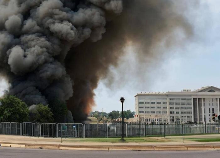 Недалеко от здания Пентагона в США произошёл сильный взрыв
