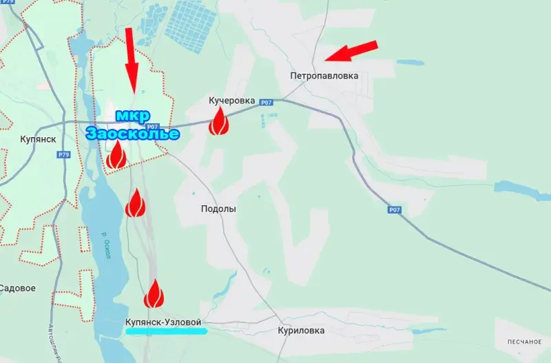 После вхождения ВС РФ в купянский мкр Заосколье ситуация для противника в Купянске-Узловом крайне осложнилась