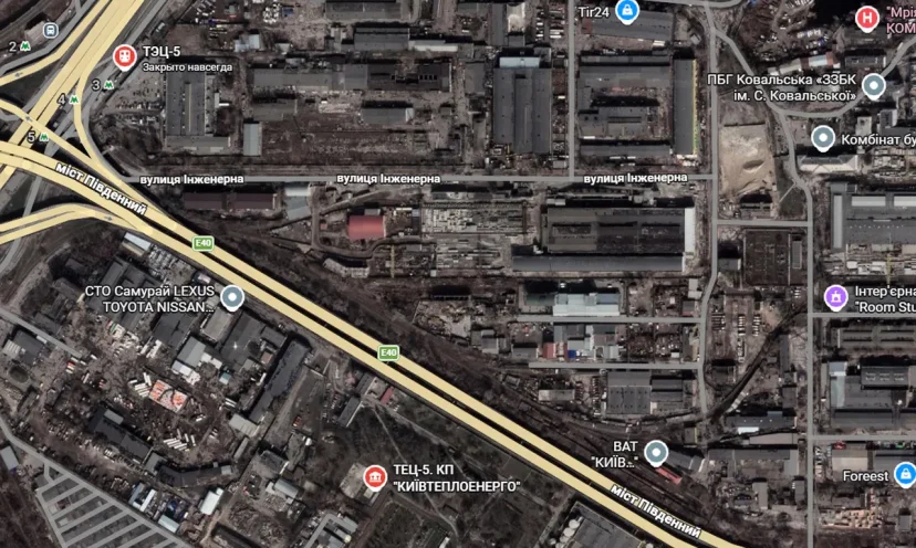 После ударов по ТЭЦ-5 в Киеве на картах появилась надпись «закрыто навсегда»
